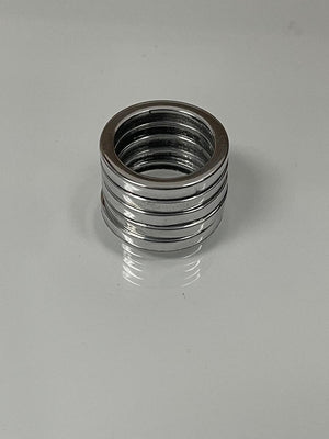 Aluminum washers/spacers 1/8" 19mm (5-pack)