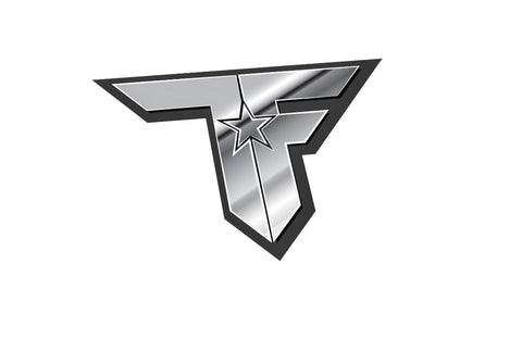 TF silver colored decal